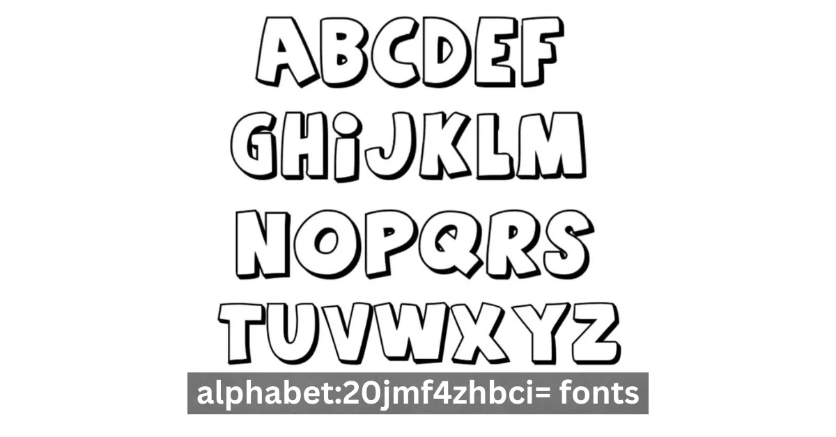 Alphabet: 20jmf4zhbci = Fonts